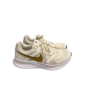 Nike Swift 3 Women Size 8 White Gold Performance Running Sneakers Trainers Shoes